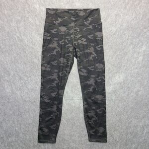 Fabletics Powerhold Camo Leggings Women's‎ Medium Black Gray Gym Running Hiking
